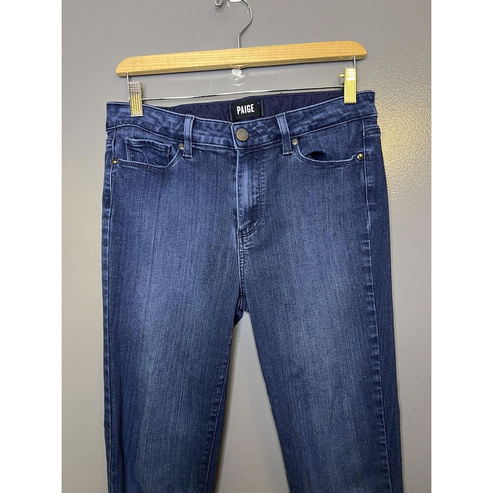 Paige Hoxton Ankle Jeans Womens 29 Blue Dark Wash High Rise Skinny Stretch Denim